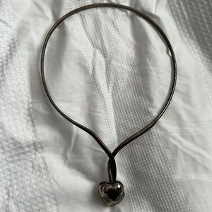 Vintage silver heart necklace